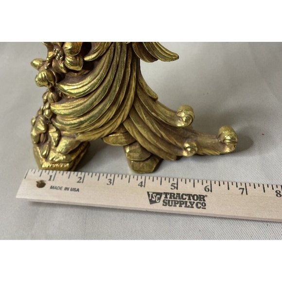 Pair Of Syroco Gold Gilt Pheasant Peacock Bird Figurines Hollywood Regency MCM - Picture 9 of 12